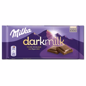 Milka Dark Milk Dunkle Alpenmilch Schokolade, 85g Tafel Bild 1