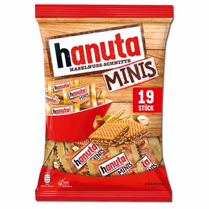 Ferrero Hanuta minis, Riegel, Schokolade, 200g Beutel Ferrero Hanuta minis, Riegel, Schokolade, 200g Beutel Bild 1