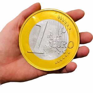 Große Milch-Schokoladen Euro-Münzen Taler 10cm 58g Taler Bild 1