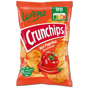 Lorenz Crunchips Hot Paprika, Chips, 150g Beutel Bild 1