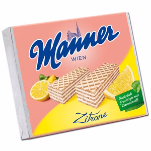 Manner Zitronen-Schnitten, Neapolitaner, Waffel, 75g Packung Bild 1