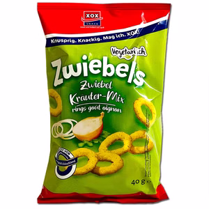 Xox Zwiebelringe, Knabberartikel, 40g Beutel Bild 1