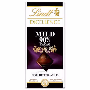 Lindt Excellence Mild 90% Cacao, Schokolade, 100g Tafel Bild 1