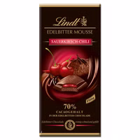 Lindt Edelbitter Mousse Kirsch-Chili, Schokolade, 150g Tafel Lindt Edelbitter Mousse Kirsch-Chili, Schokolade, 150g Tafel Bild 1