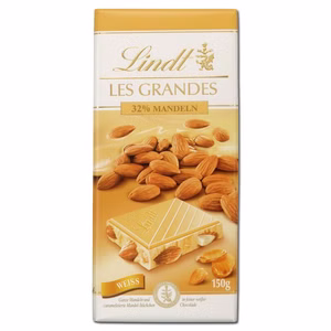 Lindt Les Grandes Amandes Blanc, Schokolade, 150g Tafel Bild 1
