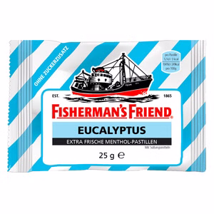 Fishermans Friend Eukalyptus Menthol ohne Zuckerzusatz 25g Beutel Bild 1