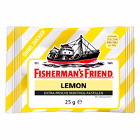 Fishermans Friend Lemon ohne Zucker, Pastillen, 25g Beutel Fishermans Friend Lemon ohne Zucker, Pastillen, 25g Beutel Bild 1