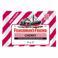 Fishermans Friend Cherry ohne Zucker, Pastillen, 25g Beutel Fishermans Friend Cherry ohne Zucker, Pastillen, 25g Beutel Bild 1