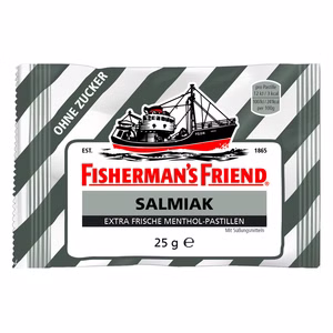 Fishermans Friend Salmiak ohne Zucker, Pastillen 25g Beutel Bild 1