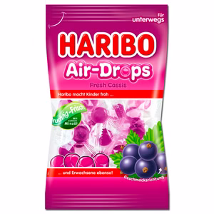 Haribo Air-Drops Fresh Cassis 100g Beutel Bild 1