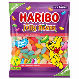 Haribo Jelly Beans, Gelee-Dragees, 160g Beutel Bild 1