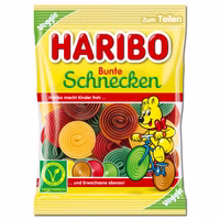 Haribo Bunte Schnecken, Fruchtgummi, 175g Beutel Haribo Bunte Schnecken, Fruchtgummi, 175g Beutel Bild 1
