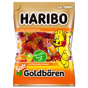 Haribo Saft-Goldbären, Fruchtgummi, 160g Beutel Bild 1