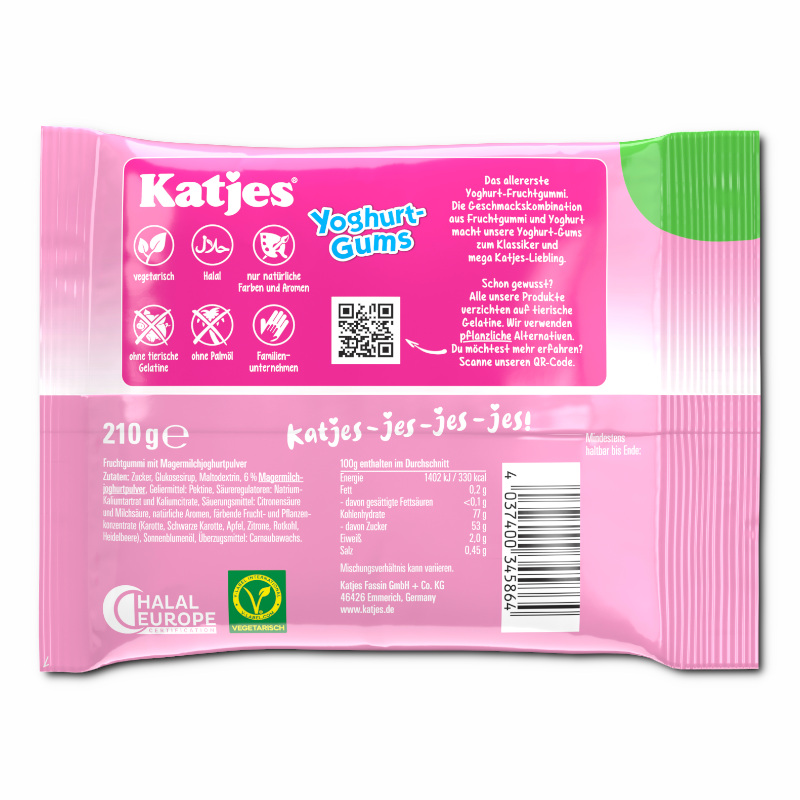 Katjes Yoghurt-Gums, Soft-Fruchtgummi, 210g Beutel Katjes Yoghurt-Gums, Soft-Fruchtgummi, 210g Beutel Bild 2