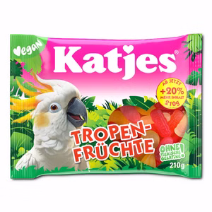 Katjes Tropen-Früchte, Fruchtgummi, 210g Beutel Bild 1