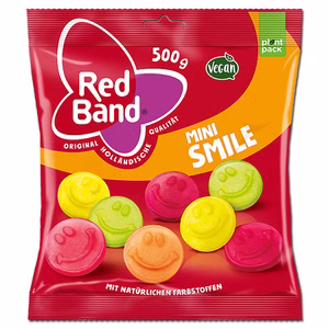 Red Band Mini Smile Fruchtgummi 500 g Beutel Red Band Mini Smile Fruchtgummi 500 g Beutel Bild 1