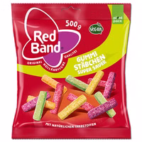Red Band Gummi Stäbchen super sauer 500g Beutel Red Band Gummi Stäbchen super sauer 500g Beutel Bild 1