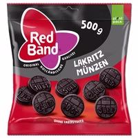 Red Band Lakritz Münzen, 500g Beutel Red Band Lakritz Münzen, 500g Beutel Bild 1