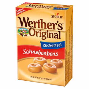Werthers Original Minis, Bonbon ohne Zucker, 42g Packung Werthers Original Minis, Bonbon ohne Zucker, 42g Packung Bild 1