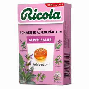 Ricola Kräuterbonbons Alpensalbei, zuckerfrei, 50g Box Ricola Kräuterbonbons Alpensalbei, zuckerfrei, 50g Box Bild 1
