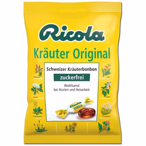 Ricola Kräuter Original ohne Zucker, Bonbon, 75g Beutel Bild 1