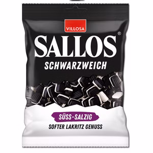 Sallos Schwarzweich Süss-salzig, Lakritz, 200g Beutel Sallos Schwarzweich Süss-salzig, Lakritz, 200g Beutel Bild 1