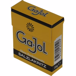Ga-Jol Salzlakritz Pastillen, Erwachsenenlakritz, 20g Packung Bild 1
