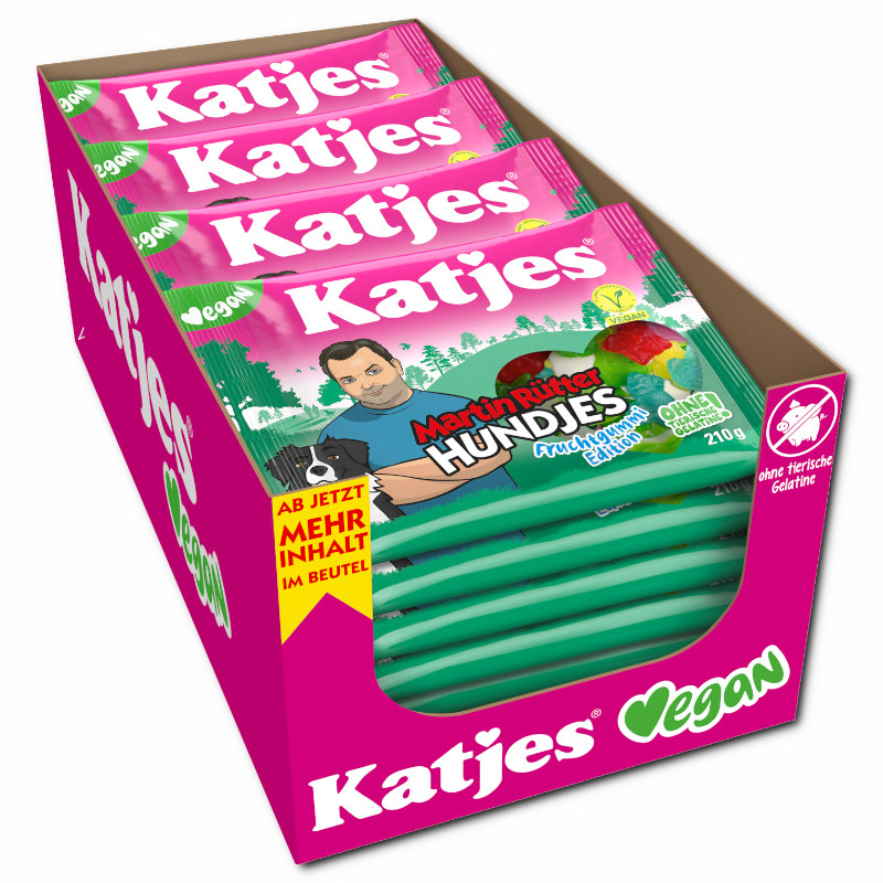 Katjes Martin Rütter Hundjes Fruchtgummi-Edition, vegan, 18 Beutel je 210g Katjes Martin Rütter Hundjes Fruchtgummi-Edition, vegan, 18 Beutel je 210g Bild 2