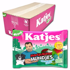 Katjes Martin Rütter Hundjes Fruchtgummi-Edition, vegan, 18 Beutel je 210g Bild 1