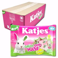 Katjes Grün-Ohr Hase sauer, veganes Fruchtgummi, 14 Beutel je 210g Katjes Grün-Ohr Hase sauer, veganes Fruchtgummi, 14 Beutel je 210g Bild 1