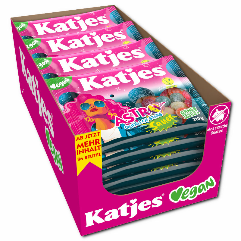 Katjes Astro Queen of Stars sauer, veganes Fruchtgummi, 18 Beutel je 210g Katjes Astro Queen of Stars sauer, veganes Fruchtgummi, 18 Beutel je 210g Bild 2