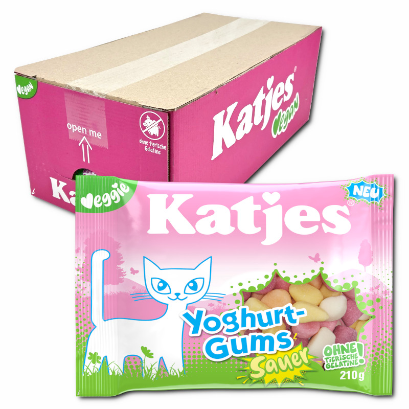 Katjes Yoghurt-Gums sauer, veganes Fruchtgummi, 20 Beutel je 210g Katjes Yoghurt-Gums sauer, veganes Fruchtgummi, 20 Beutel je 210g Bild 1