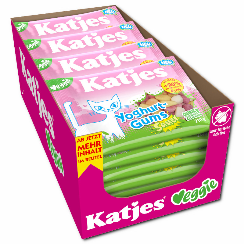 Katjes Yoghurt-Gums sauer, veganes Fruchtgummi, 20 Beutel je 210g Katjes Yoghurt-Gums sauer, veganes Fruchtgummi, 20 Beutel je 210g Bild 2