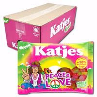 Katjes Peace & Love, veganes Fruchtgummi, 20 Beutel je 210g Katjes Peace & Love, veganes Fruchtgummi, 20 Beutel je 210g Bild 1