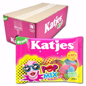 Katjes Pop Mix, veganes Fruchtgummi, 20 Beutel je 210g Bild 1