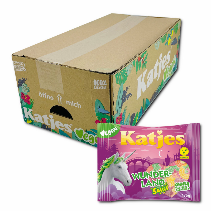 Katjes Wunderland saures, veganes Fruchtgummi, 22 Beutel je 175g Katjes Wunderland saures, veganes Fruchtgummi, 22 Beutel je 175g Bild 1