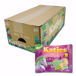 Katjes Wunderland saures, veganes Fruchtgummi, 22 Beutel je 175g Bild 1