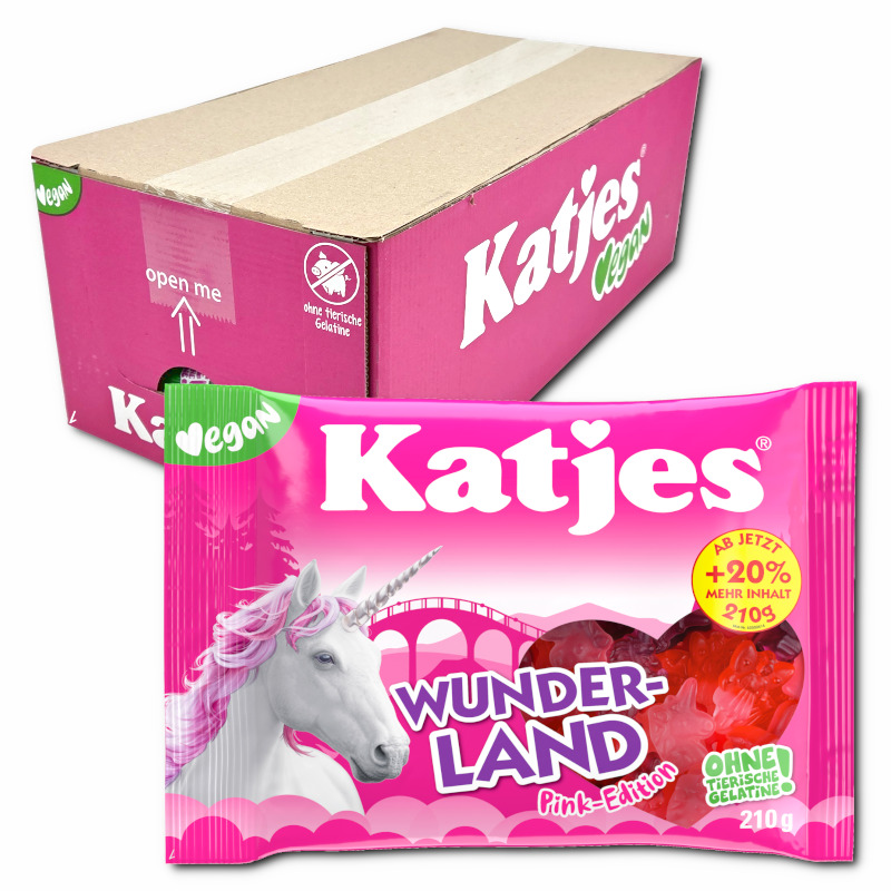Katjes Wunderland Pink-Edition, veganes Fruchtgummi, 20 Beutel je 210g Katjes Wunderland Pink-Edition, veganes Fruchtgummi, 20 Beutel je 210g Bild 1