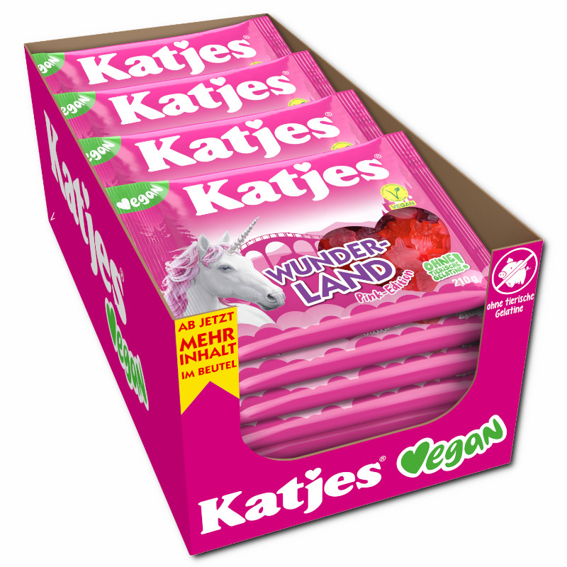 Katjes Wunderland Pink-Edition, veganes Fruchtgummi, 20 Beutel je 210g Katjes Wunderland Pink-Edition, veganes Fruchtgummi, 20 Beutel je 210g Bild 2