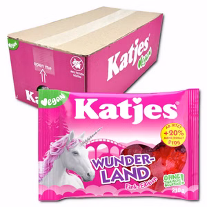 Katjes Wunderland Pink-Edition, veganes Fruchtgummi, 20 Beutel je 210g Bild 1