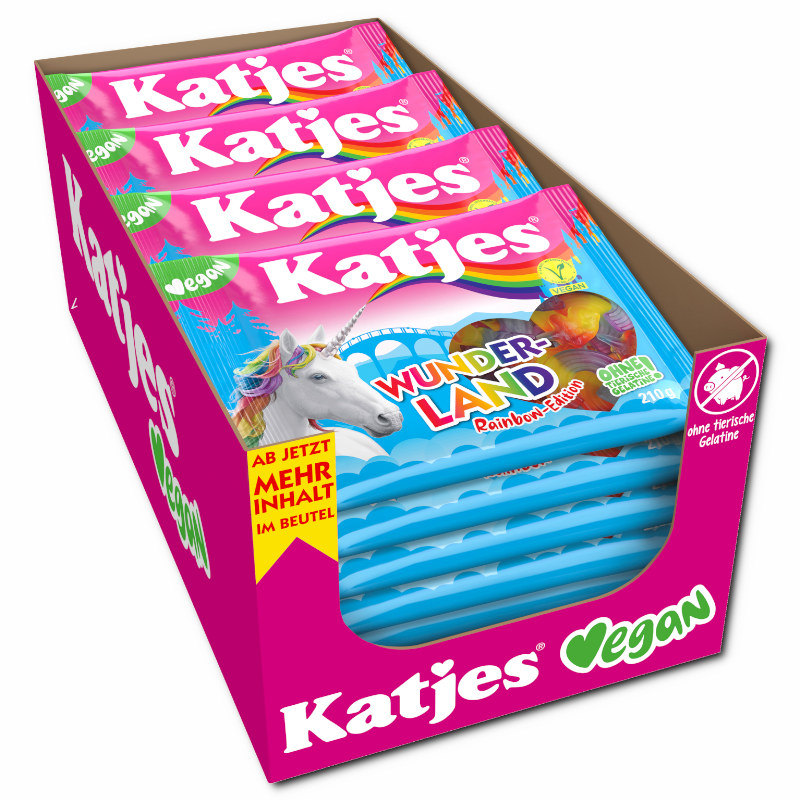 Katjes Wunderland Rainbow-Edition, veganes Fruchtgummi, 20 Beutel je 210g Katjes Wunderland Rainbow-Edition, veganes Fruchtgummi, 20 Beutel je 210g Bild 2