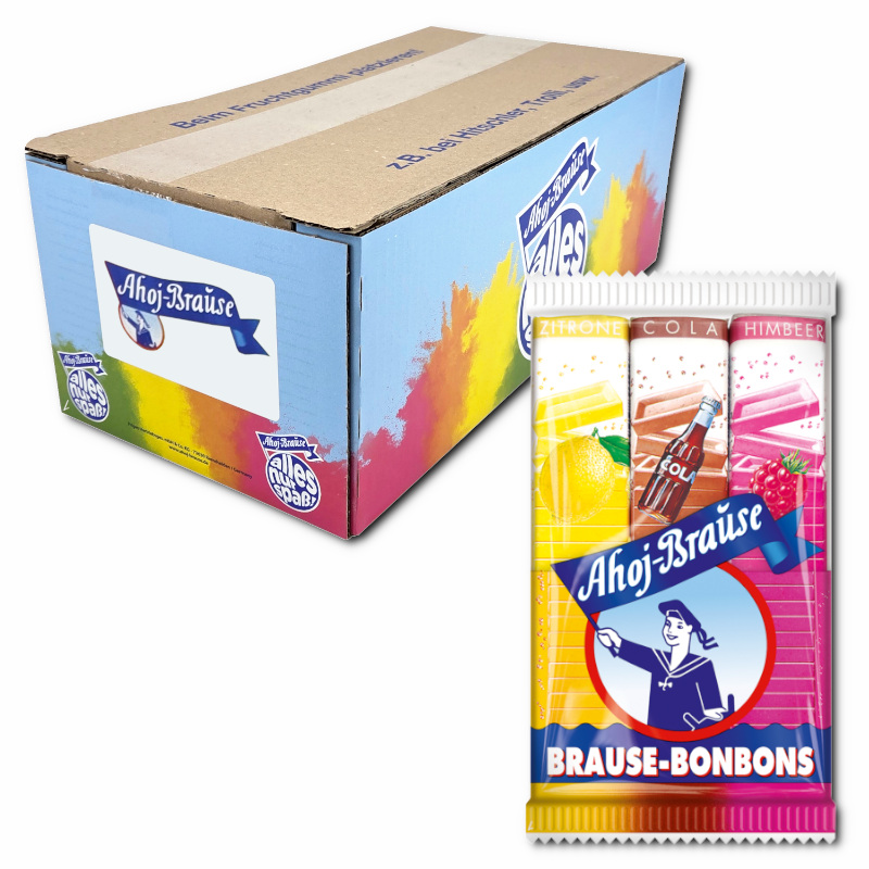Frigeo Ahoj-Brause Brause-Bonbon-Stangen 3er Pack, vegane Brausebonbons, 36 Packungen Frigeo Ahoj-Brause Brause-Bonbon-Stangen 3er Pack, vegane Brausebonbons, 36 Packungen Bild 1