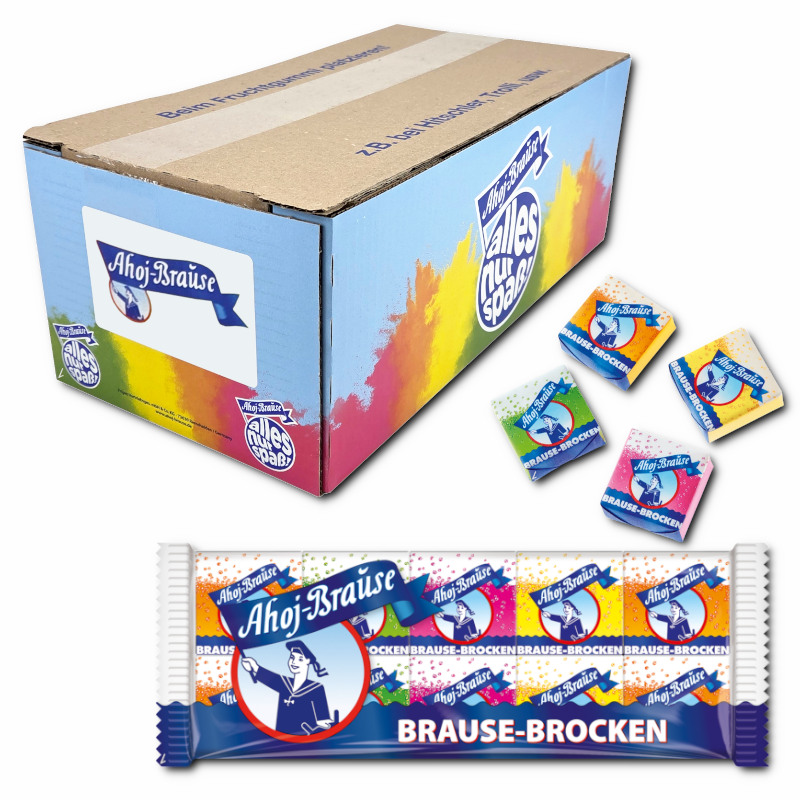 Frigeo Ahoj-Brause Brause-Brocken 10er Pack, vegane Brausebonbons, 34 Packungen Frigeo Ahoj-Brause Brause-Brocken 10er Pack, vegane Brausebonbons, 34 Packungen Bild 1