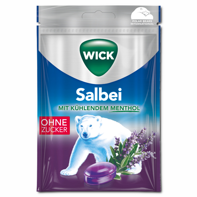 Wick Salbei ohne Zucker, Halsbonbon, 20 Beutel je 72g Wick Salbei ohne Zucker, Halsbonbon, 20 Beutel je 72g Bild 2
