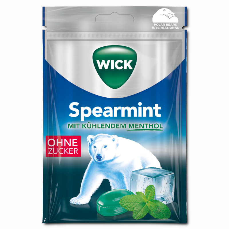 Wick Spearmint ohne Zucker, Halsbonbon, 20 Beutel je 72g Wick Spearmint ohne Zucker, Halsbonbon, 20 Beutel je 72g Bild 2