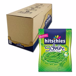 Hitschler Apfel Schnüre, Fruchtgummi, 15 Beutel je 125g Bild 1