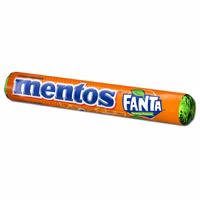 Mentos Fanta Orange Rolle, Kaubonbon, Dragee, 40 Stück Mentos Fanta Orange Rolle, Kaubonbon, Dragee, 40 Stück Bild 2