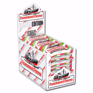Fishermans Friend Erdbeer-Limette ohne Zucker, Pastillen, 24 Beutel Bild 1