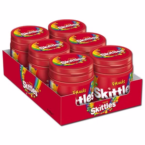Skittles Fruits 125g, Bonbons, Dragees, 6 Dosen Bild 1