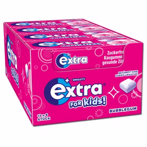 Wrigleys Extra For Kids Bubble Gum 12 Packungen je 16,5g Bild 1